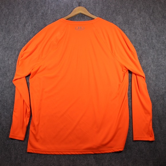 Under‎ Armour Run Active Shirt Mens 2XL Orange Long Sleeve Performance #AB593 - Picture 5 of 5